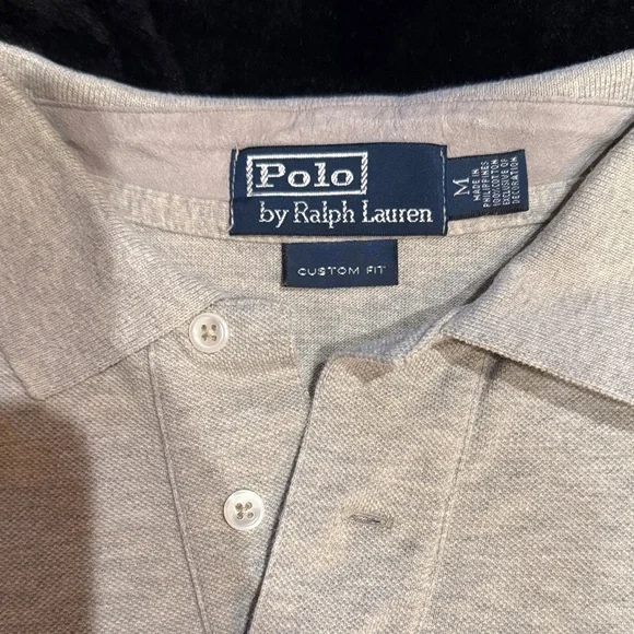 Polo by Ralph Lauren Men's Light Gray Polo Shirt - Picture 3 of 4
